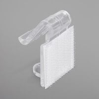 Snap Drape BV Clear Plastic Table Skirt Clip with Hook and Loop Attachment - 50/Bag