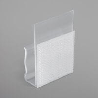 Snap Drape VTC Clear Plastic Table Skirt Clip with Hook and Loop Attachment - 50/Bag