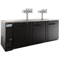 Avantco UDD-4-HC (2) Four Tap Kegerator Beer Dispenser - Black, (4) 1/2 Keg Capacity