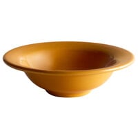 Libbey 903044919 Cantina 12 oz. Saffron Uncarved Porcelain Grapefruit Bowl - 12/Case