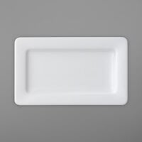Villeroy & Boch 16-4004-2669 Affinity 6 3/4" x 4 1/4" White Flat Rectangular Porcelain Plate - 6/Case