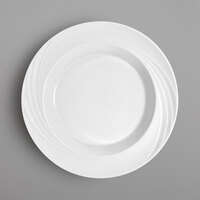 Schonwald 9181824 Donna Senior 9 1/2" White Porcelain Special Rim Plate - 6/Case