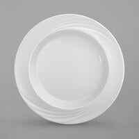 Schonwald 9181826 Donna Senior 10 1/4" White Porcelain Special Rim Plate - 6/Case