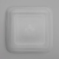 Schonwald 9442124-70411 Donna Senior 4 7/8" Semi-Translucent Polypropylene Square Dish Cover - 12/Case
