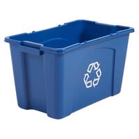Rubbermaid FG571873BLUE 18 Gallon Blue Rectangular Curbside Recycling Bin