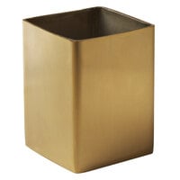 American Metalcraft GSPT5 2" Square Gold Satin Finish Stainless Steel Sugar Packet / Cube Holder