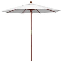 California Umbrella MARE 758 SUNBRELLA 1A Grove 7 1/2' Round Push Lift Umbrella with 1 1/2" Hardwood Pole - Sunbrella 1A Canopy - Natural Fabric