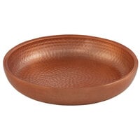 American Metalcraft ADSEAC14 14" Round Copper Double Wall Hammered Aluminum Seafood Tray