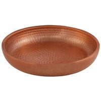 American Metalcraft ADSEAC12 12" Round Copper Double Wall Hammered Aluminum Seafood Tray
