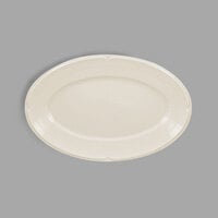 RAK Porcelain ANOP32 Anna 12 5/8" x 8 1/4" Ivory Porcelain Oval Platter - 6/Case