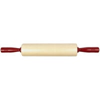 Fletchers' Mill 312RP12-22 12" Maple Wood Rolling Pin with Cinnabar Handles