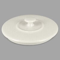 RAK Porcelain CFRD09WHLD Chef's Fusion 3 3/8" Sand White Porcelain Mini Cocotte Lid - 12/Case