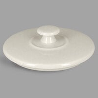RAK Porcelain CFST10WHLD Chef's Fusion 4 1/8" Sand White Round Porcelain Tureen Lid - 12/Case