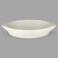RAK Porcelain CFOD44WHBD Chef's Fusion 14 3/8" Sand White Oval Serving Dish - 3/Case