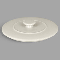 RAK Porcelain CFST15WHLD Chef's Fusion 5 7/8" Sand White Round Porcelain Tureen Lid - 6/Case