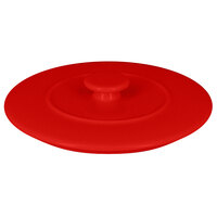 RAK Porcelain CFST15BRLD Chef's Fusion 5 7/8" Ember Red Round Porcelain Tureen Lid - 6/Case