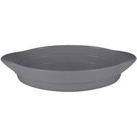 RAK Porcelain CFOD44GYBD Chef's Fusion 14 3/8" Stone Gray Oval Serving Dish - 3/Case