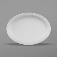 Elite Global Solutions B913OV-W Simplicity 13 1/4" x 9 5/8" White Oval Melamine Platter - 12/Case