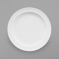 Elite Global Solutions B612R-W Simplicity 6 1/2" White Round Melamine Plate - 12/Case