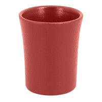 RAK Porcelain NFSPCU09DR Neo Fusion 3.1 oz. Magma Dark Red Porcelain Cup - 12/Case