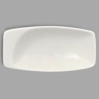 RAK Porcelain NFMZMR11WH Neo Fusion 4 1/4" x 2 1/8" Sand White Porcelain Mini Rectangular Dish - 6/Case