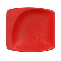 RAK Porcelain NFMZMS08BR Neo Fusion 3 1/8" x 2 15/16" Ember Red Porcelain Mini Square Dish - 6/Case