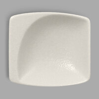 RAK Porcelain NFMZMS08WH Neo Fusion 3 1/8" x 2 15/16" Sand White Porcelain Mini Square Dish - 6/Case