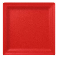 RAK Porcelain NFCLSP30BR Neo Fusion 11 13/16" Ember Red Porcelain Square Flat Plate - 6/Case
