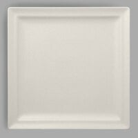 RAK Porcelain NFCLSP30WH Neo Fusion 11 13/16" Sand White Porcelain Square Flat Plate - 6/Case