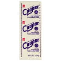 Cooper® Cheese CV Sharp White American Cheese 5 lb. Solid Block - 6/Case