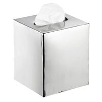 Focus Hospitality Basic Collection Polished Stainless Steel Square Tissue Box Cover