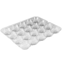 Marco Company Pro Stack 20-Section Clear Plastic Tray for Apples and Oranges - 19 1/2" x 15 1/2" x 1 3/4"