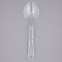 Thunder Group 11" Clear Polycarbonate 1.5 oz. Solid Salad Bar / Buffet Spoon