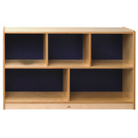 Whitney Brothers CH1330S Whitney Plus Heavy-Duty Wood Children's Cabinet with Scandinavian Blue Back Panels - 48" x 14" x 30"