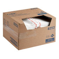 Chicopee 8252 Chix 13" x 21" White / Red Medium-Duty Foodservice Towel - 150/Case