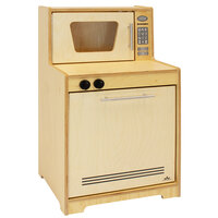 Whitney Brothers WB6410N 19" x 15" x 34" Contemporary Children's Natural Wood Microwave and Dishwasher