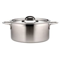 Bon Chef 60301-2TONESS Classic Country French Collection 3.3 Qt. Two-Tone Stainless Steel Sauce Pot with Cover
