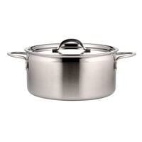 Bon Chef 60300-2TONESS Classic Country French Collection 2.3 Qt. Two-Tone Stainless Steel Sauce Pot with Cover