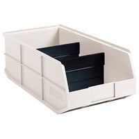 Metro MB30348T Tan Stack Bin with Two Dividers - 20 1/2" x 8" x 7"