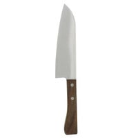 Thunder Group 7 1/2" Stainless Steel Japanese DEBA (Utility) Knife with Riveted Wood Handle
