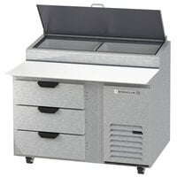Beverage-Air DPD46HC-3 Hydrocarbon Series 46" 3 Drawer Pizza Prep Table