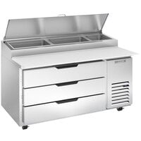 Beverage-Air DPD60HC-3 Hydrocarbon Series 60" 3 Drawer Pizza Prep Table