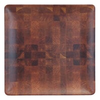 Elite Global Solutions ECO99SQ-CK Checkered 9" Square Bamboo / Melamine Plate - 6/Case