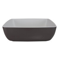 Elite Global Solutions B267098-WS/CH Infinity 3.5 Qt. Square Chocolate / White Speckle Melamine Bowl