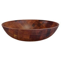 Elite Global Solutions ECO11R-CK Checkered 3 Qt. Round Bamboo / Melamine Serving Bowl - 6/Case