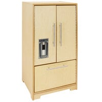 Whitney Brothers WB6440N 19" x 15" x 35" Contemporary Children's Natural Wood Play Refrigerator