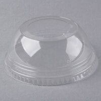 Fabri-Kal DLKC16/24S Kal-Clear / Nexclear 12 / 14, 16 / 18, 20, and 24 oz. Clear Plastic Squat Dome Lid with 1 3/4" Hole - 100/Pack