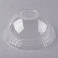 Fabri-Kal DLKC16/24 Kal-Clear / Nexclear 12 / 14, 16 / 18, 20, and 24 oz. Clear Plastic Dome Lid with 1" Hole - 100/Pack