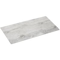 GET SB-2010-WBW Madison Avenue / Granville 20" x 10" Rectangular Faux White Birch Wood Melamine Display Board with Foot