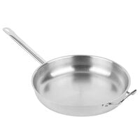 Vollrath 3414 Centurion 14" Stainless Steel Fry Pan with Aluminum-Clad Bottom